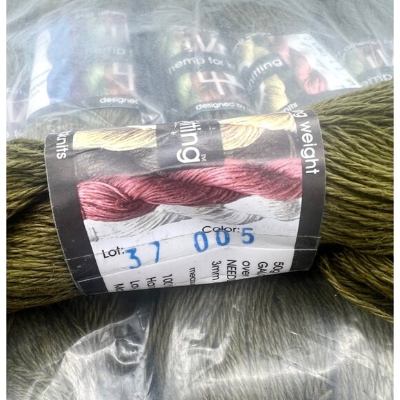 Lanaknits Hemp for Knitting Allhemp3 Yarn in Khaki Lot of 10 Skeins 50g Lot 37 - Picture 6 of 6
